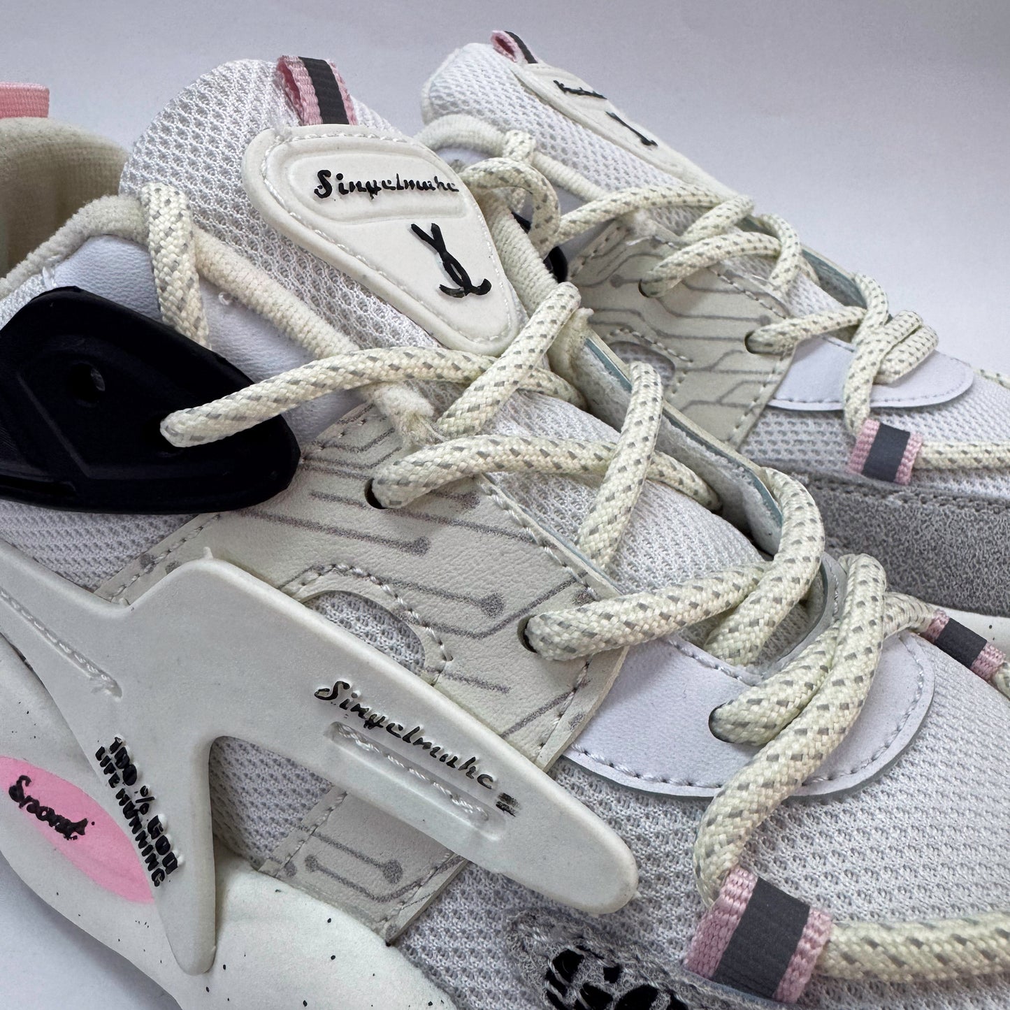 tenis a31 blanco rosa