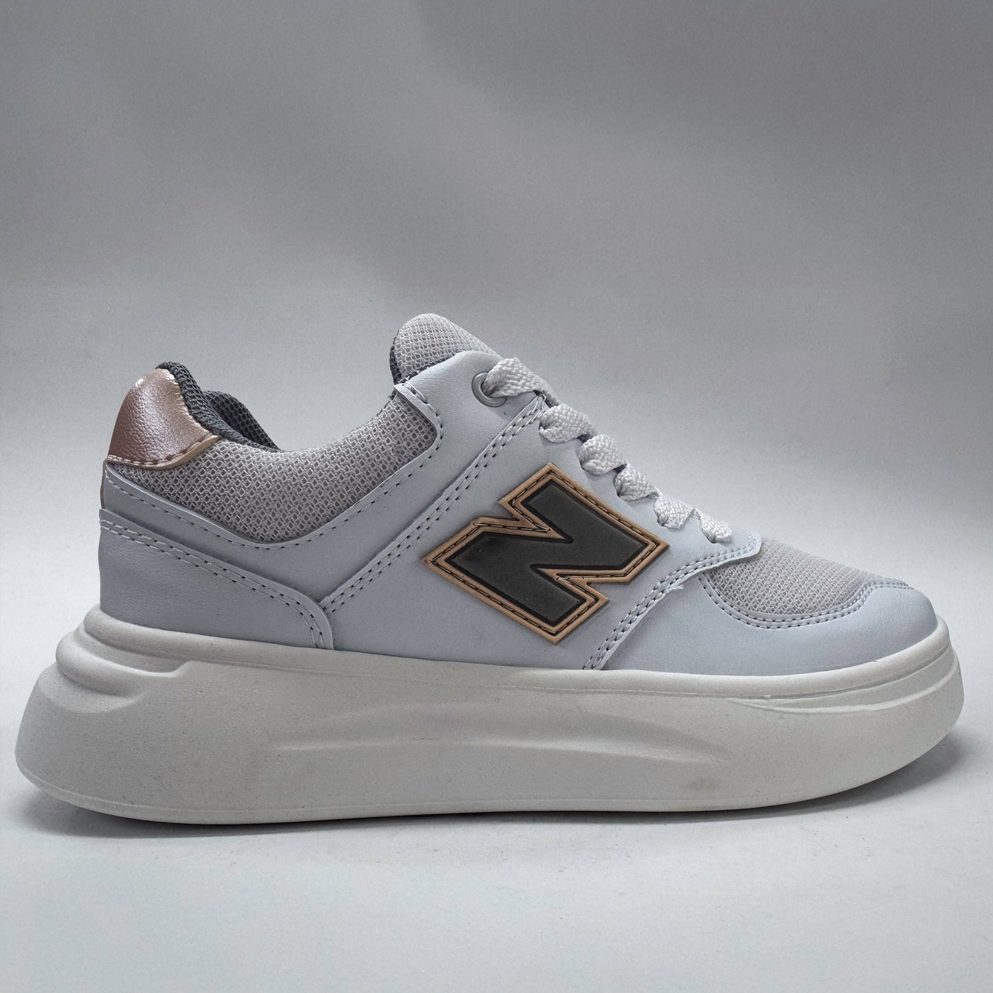 tenis fz5 gris oro rosa