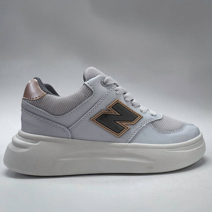 Tenis FZ5 Gris Oro Rosa