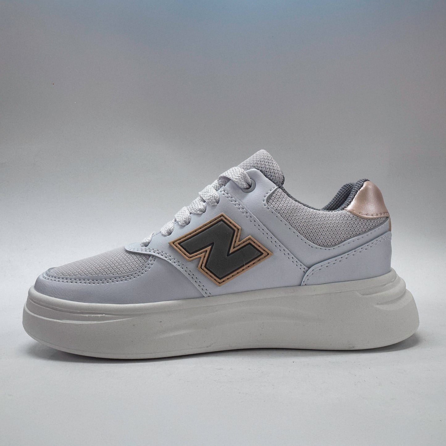 tenis fz5 gris oro rosa