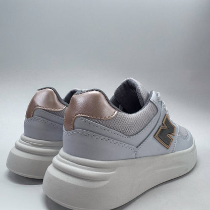 Tenis FZ5 Gris Oro Rosa